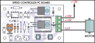Layout while connecting motor to the circuit
